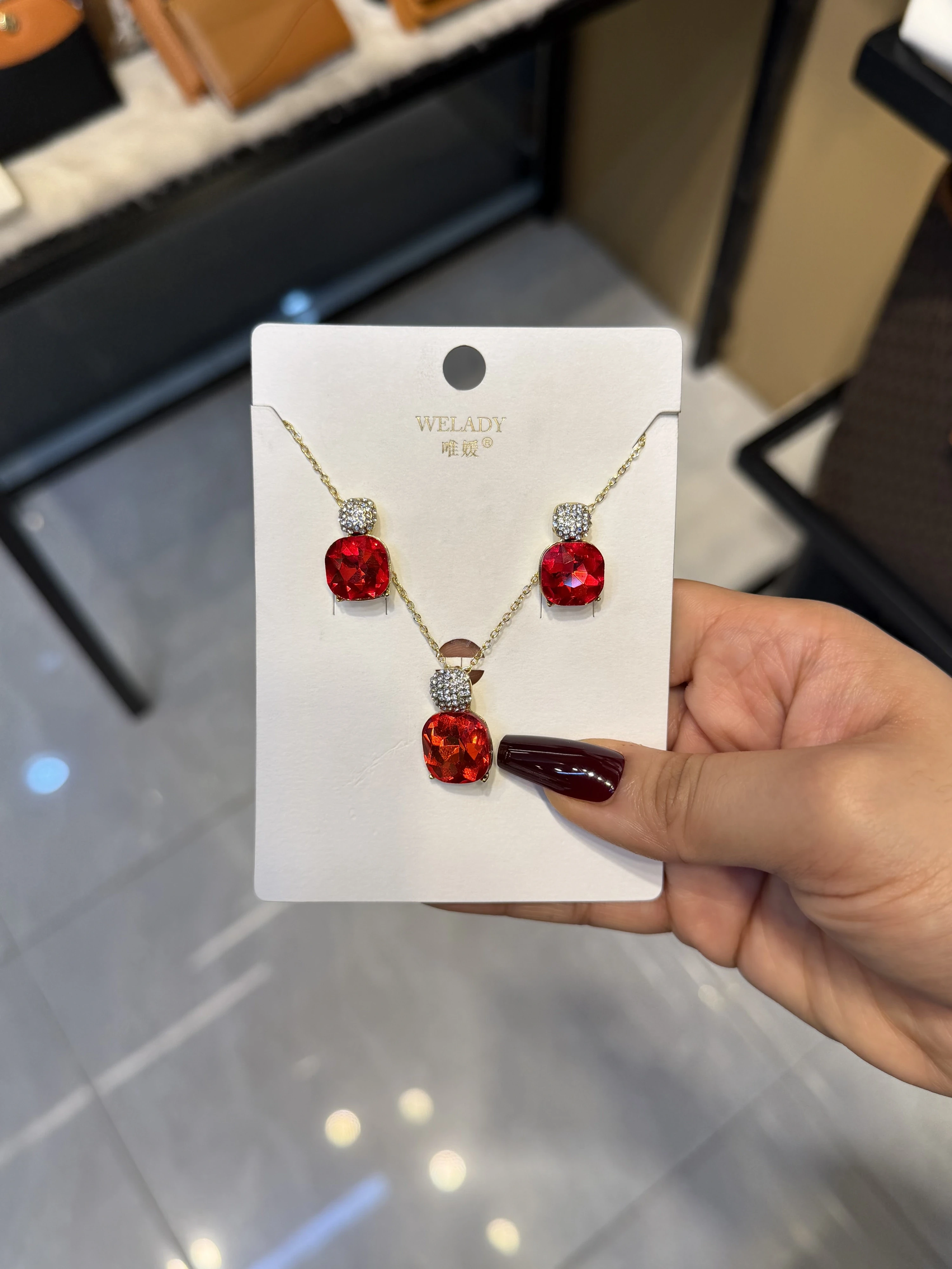 Exclusive Necklace Set – NKS-16 (Red)