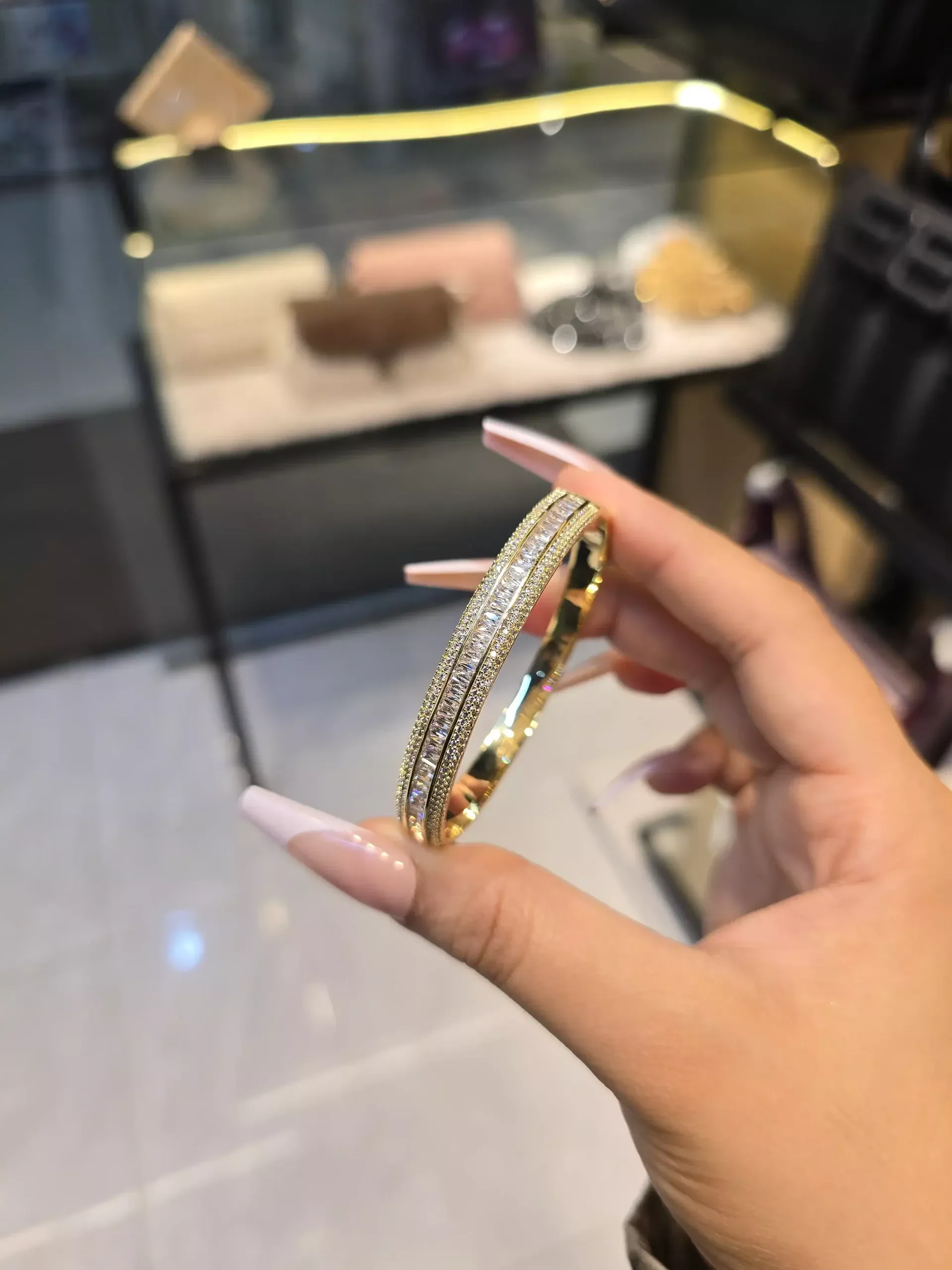 Zircon Stone Imported Bangles - 9106750K011