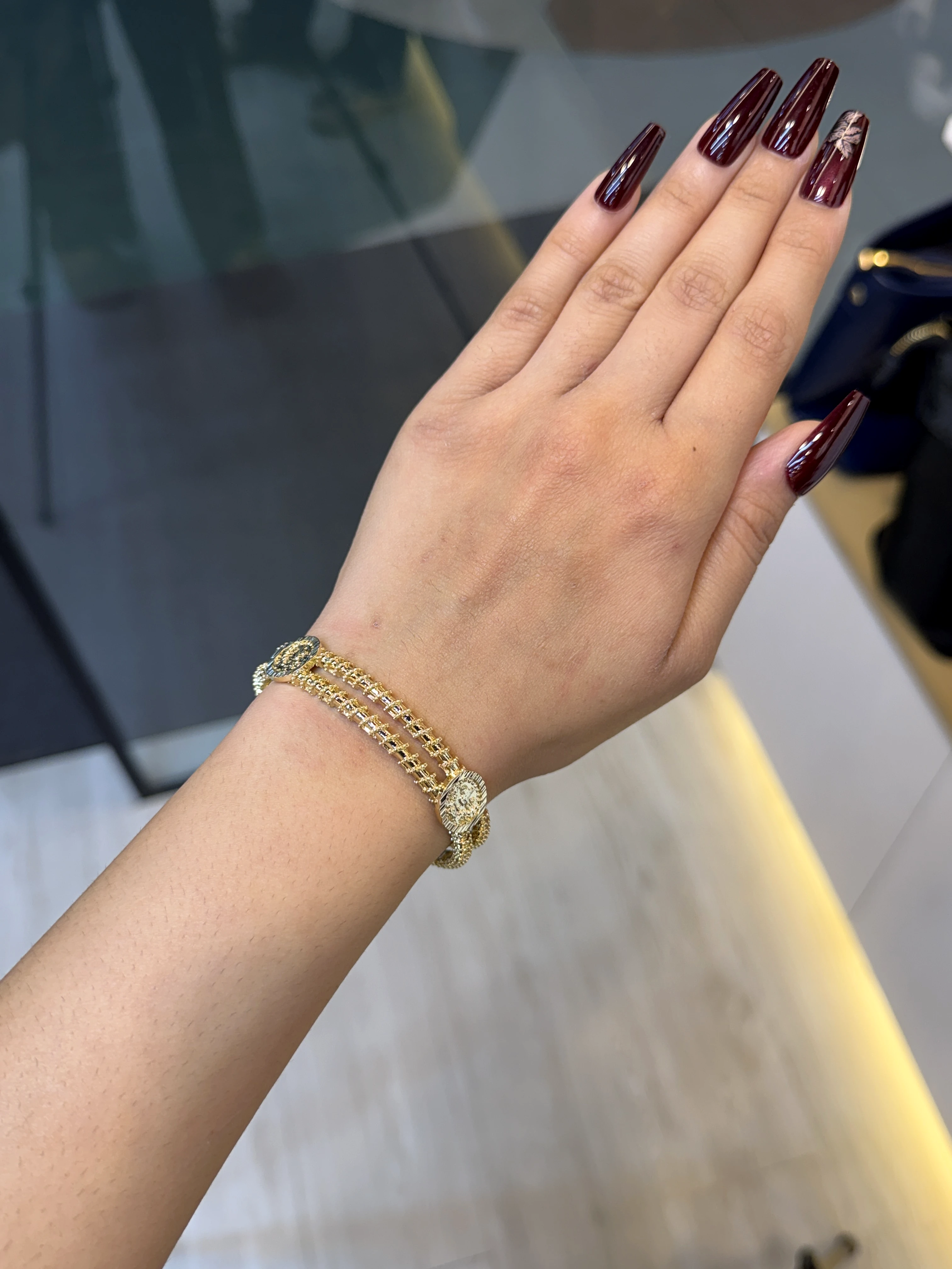 Exclusive Plated Handcuff Bangles - 9108189K071 (Gold)