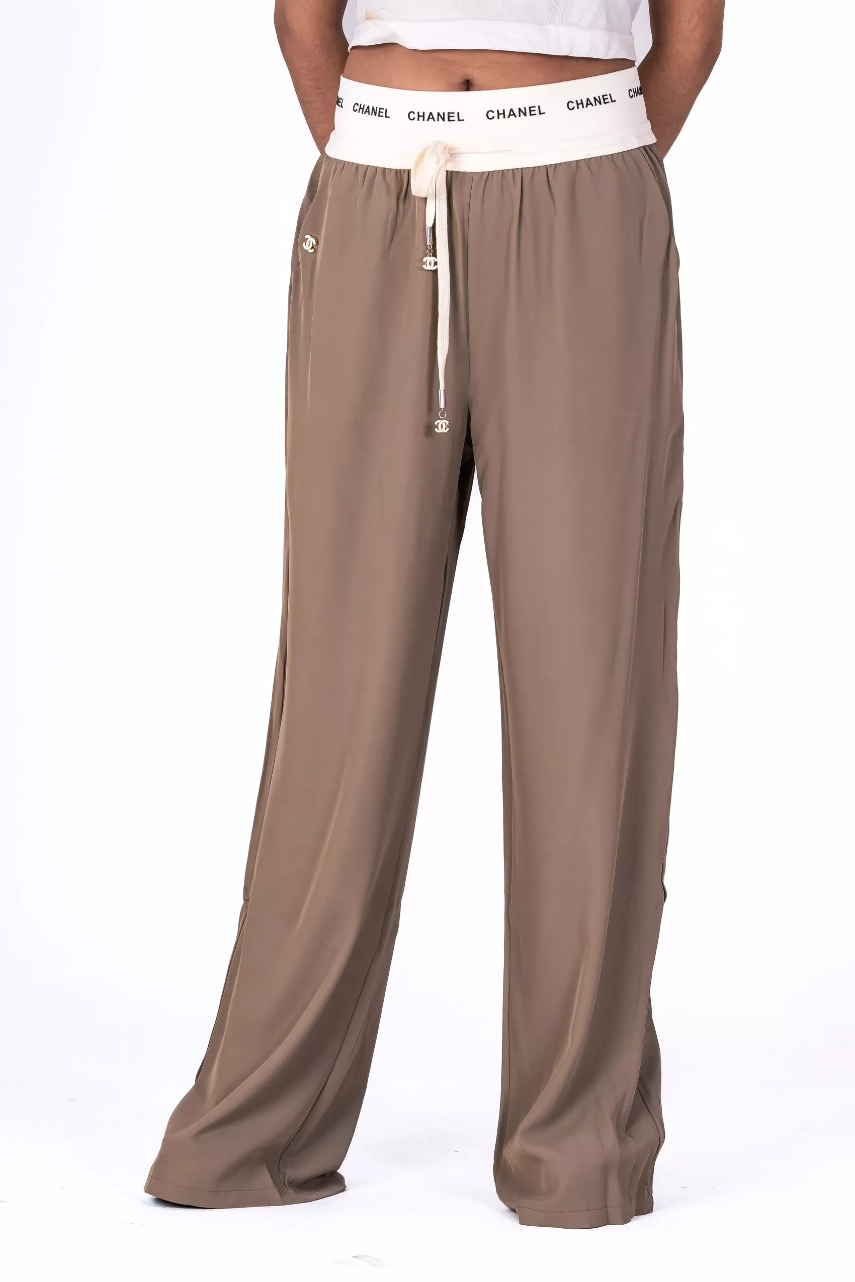 Imported Wide Belt Pant - 2278 (Khaki)