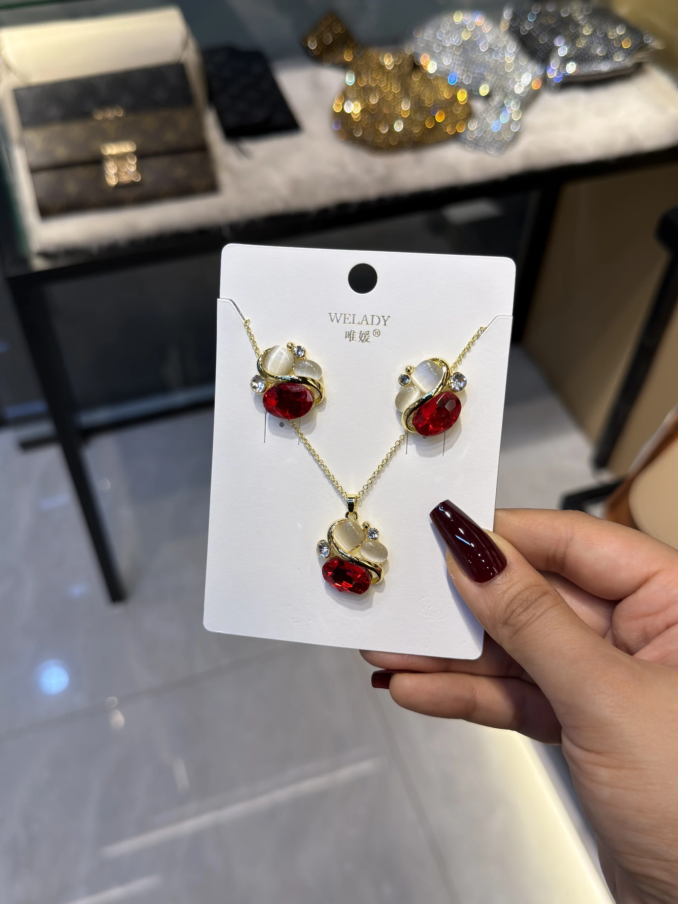 Exclusive Necklace Set – NKS-23 (Red)