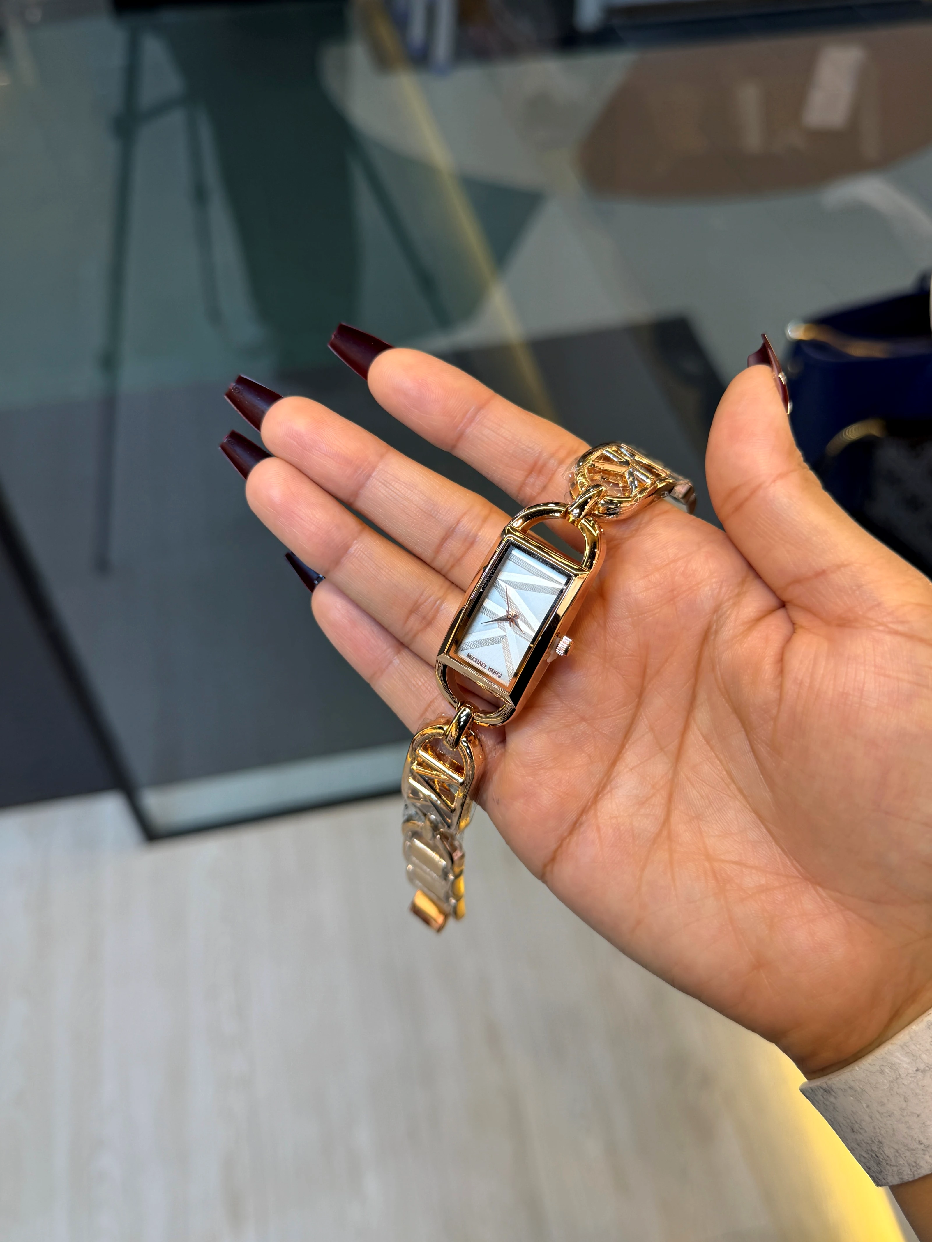 Premium Stainless Steel Watch MK-003 (Rose/White)