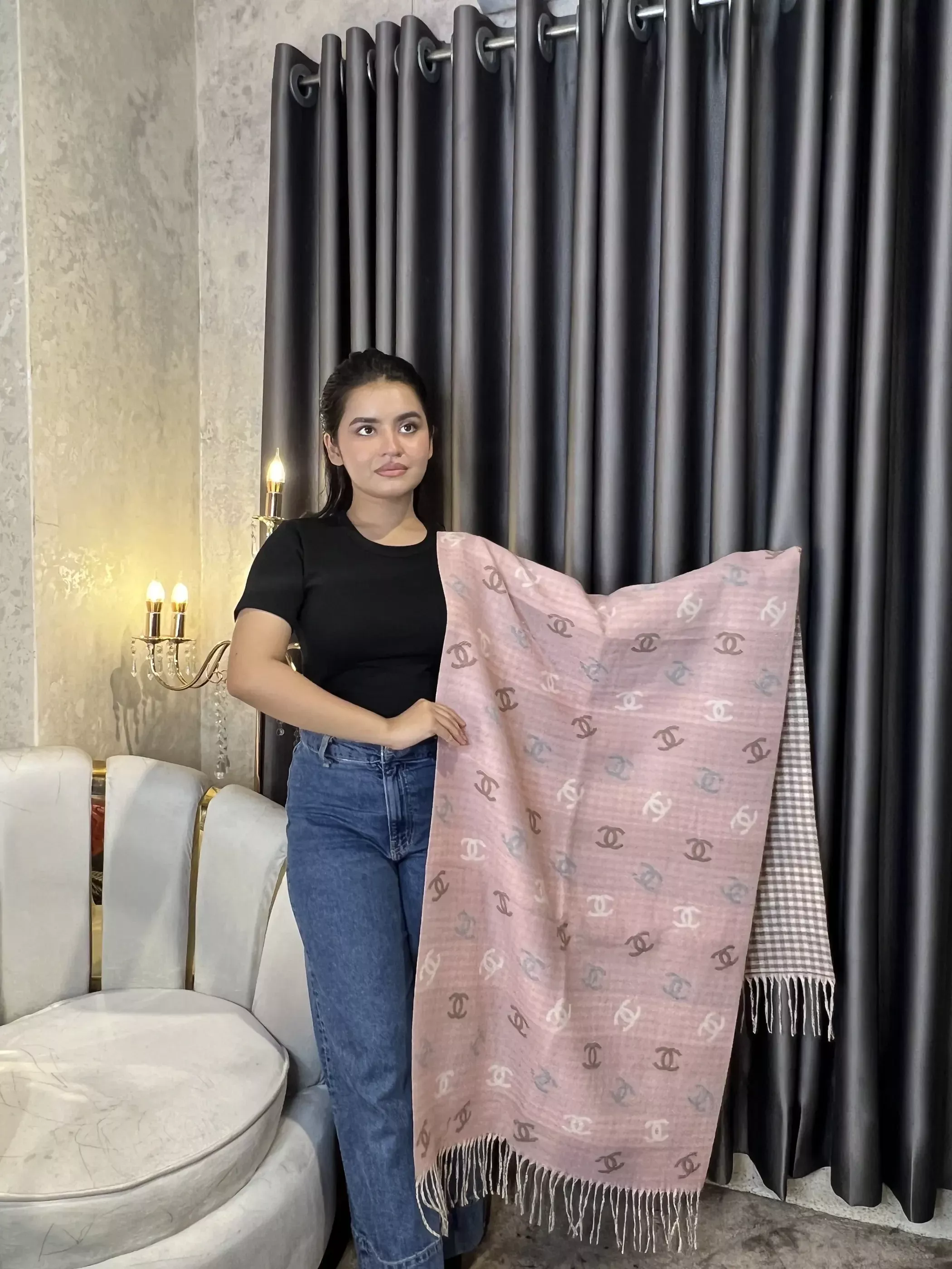 Winter Premium Shawl - CHN-003 (Pink)