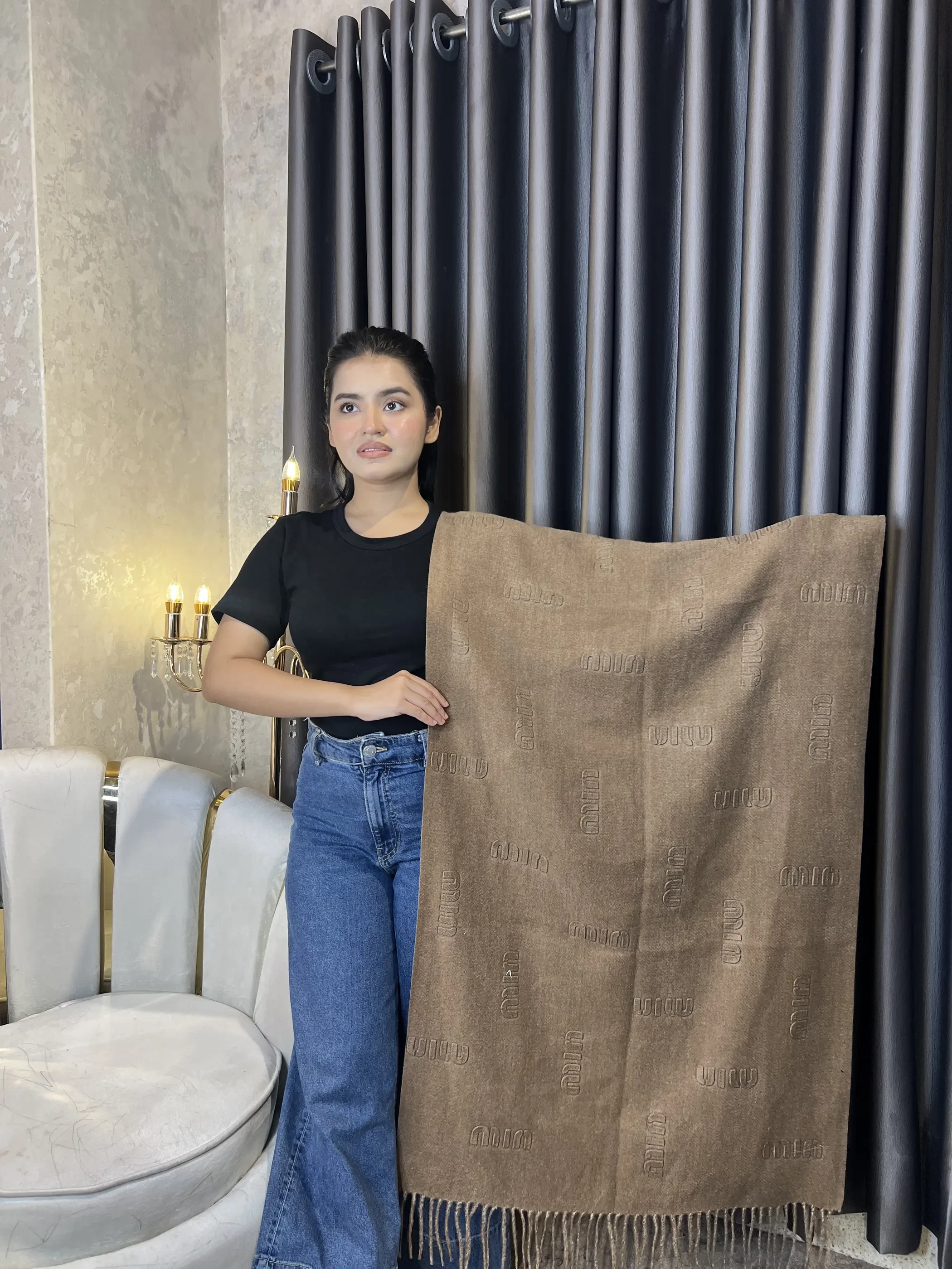 Winter Premium Shawl - MIN-001 (Brown)