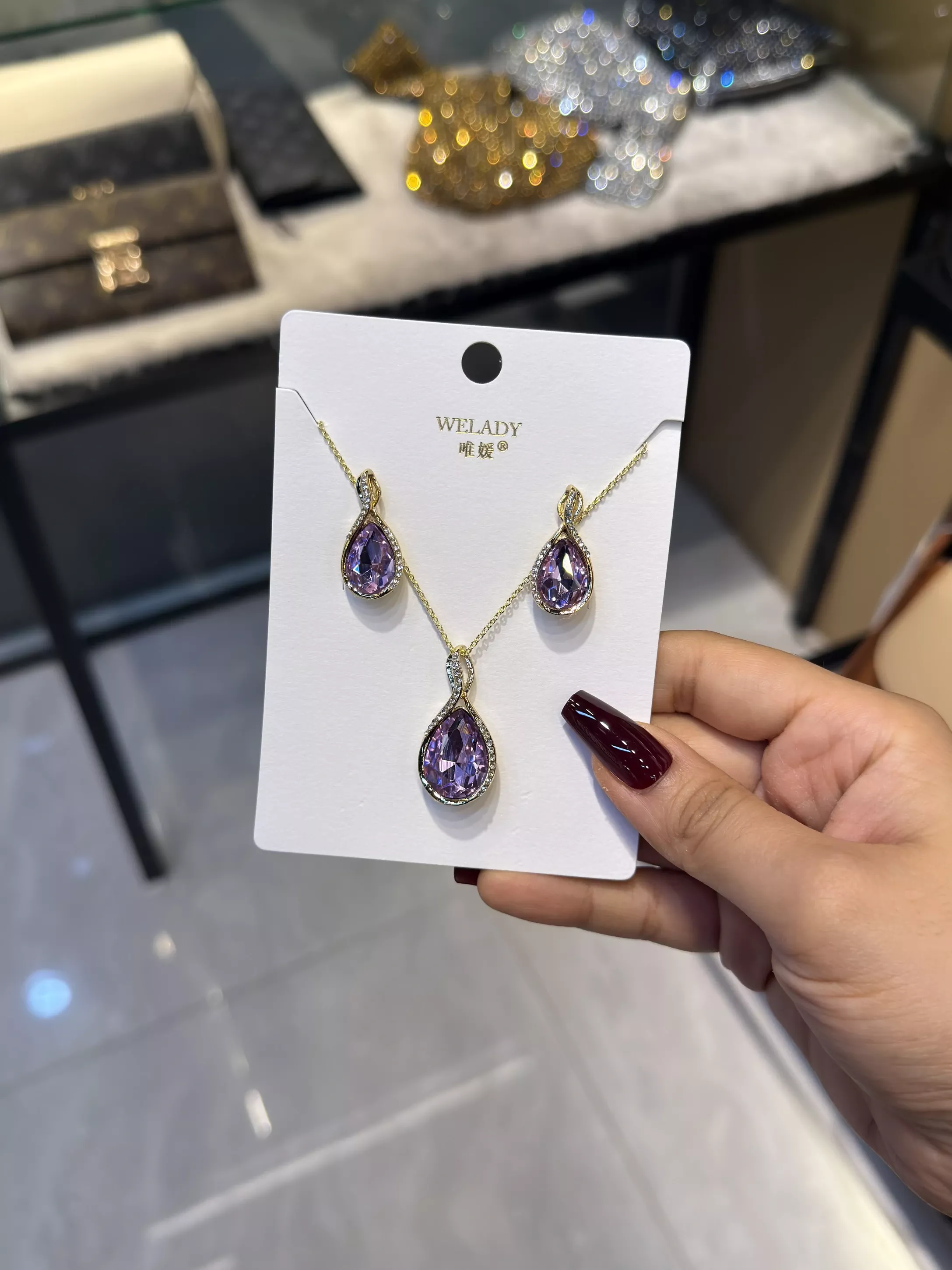 Exclusive Necklace Set – NKS-54 (Purple)