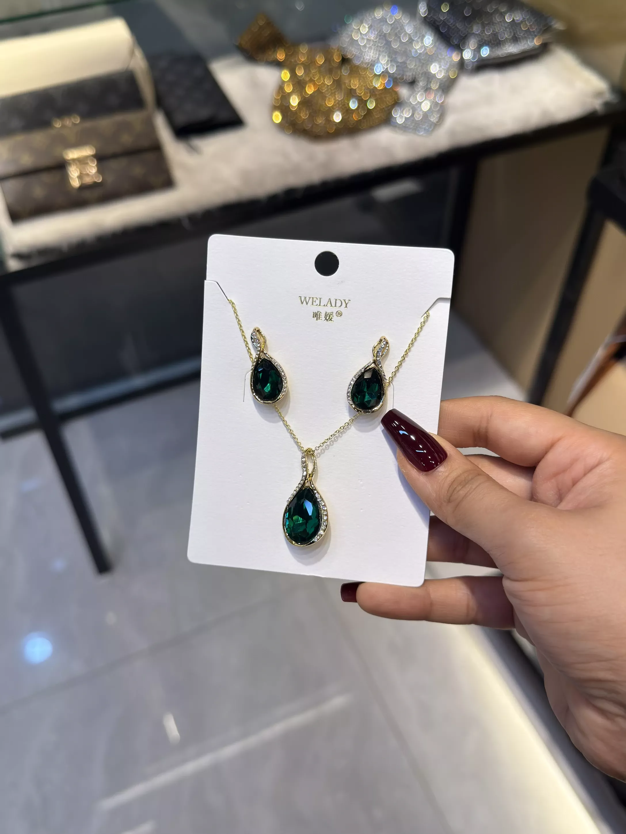 Exclusive Necklace Set – NKS-54 (Green)