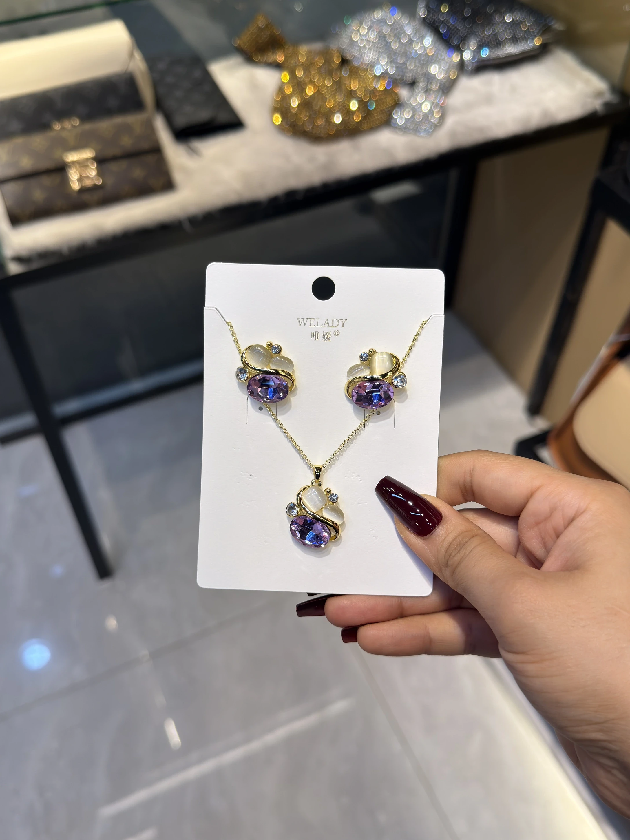 Exclusive Necklace Set – NKS-23 (Purple)