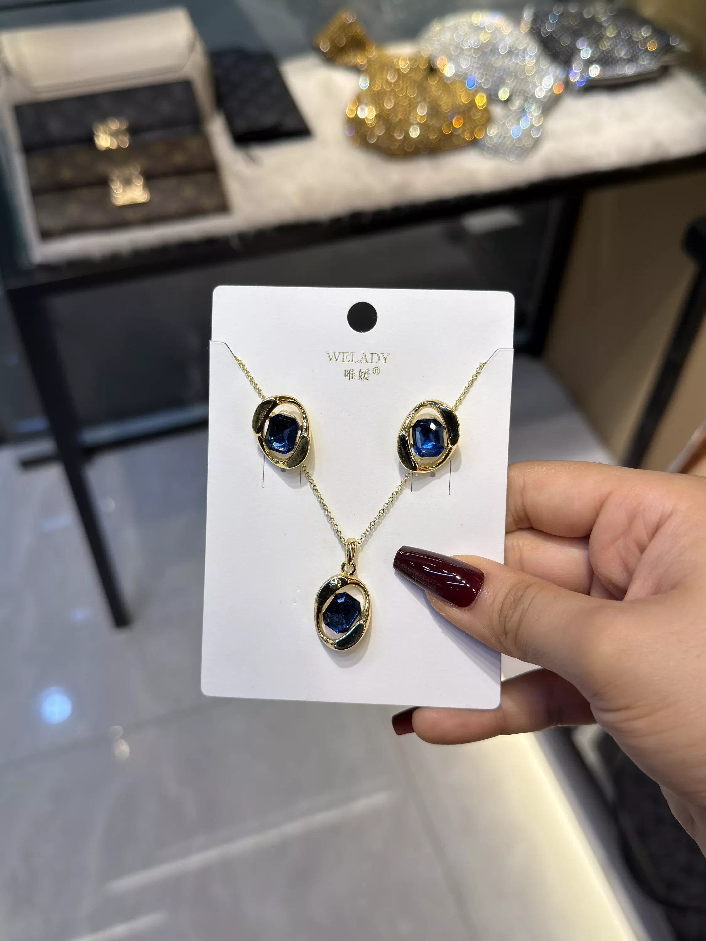 Exclusive Necklace Set – NKS-46 (Blue)