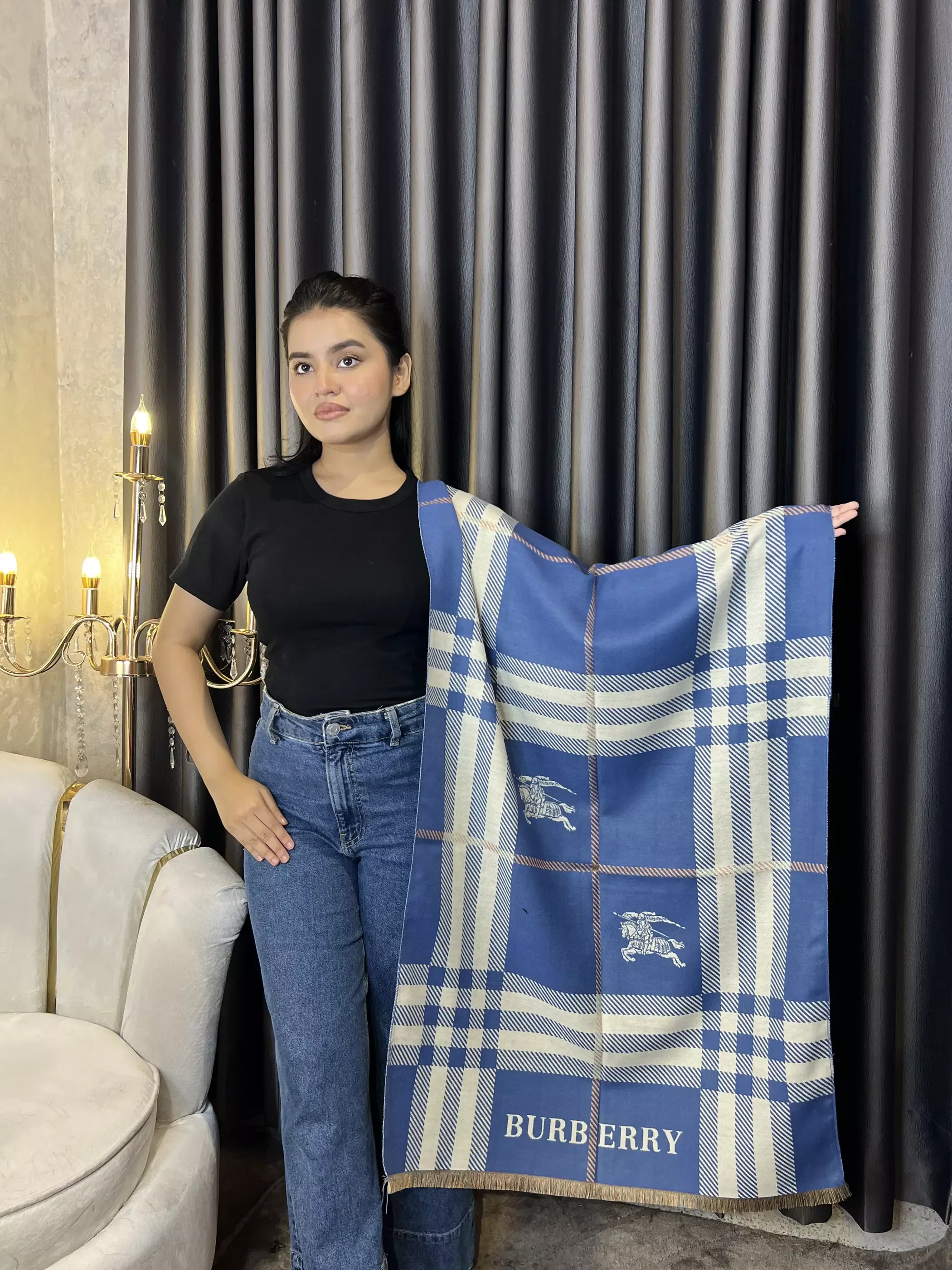 Winter Premium Shawl - BRB-001 (Blue)