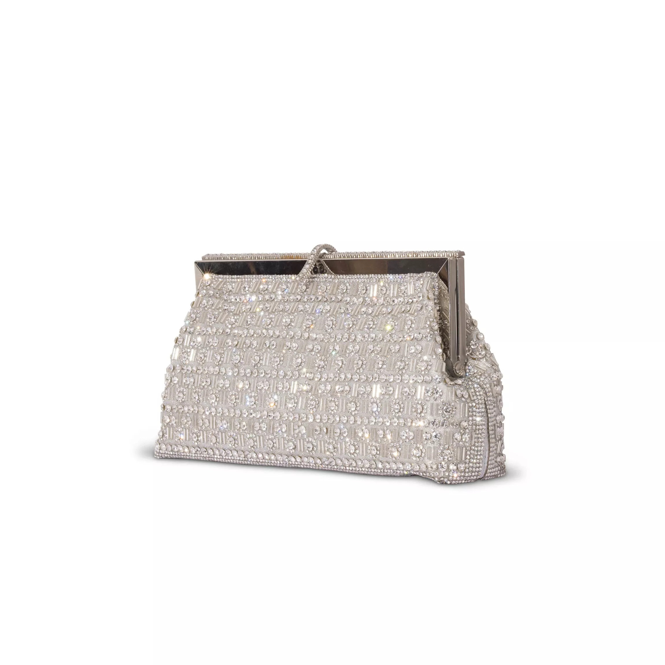 High-End Imported Party Clutch -  T568 (Silver)