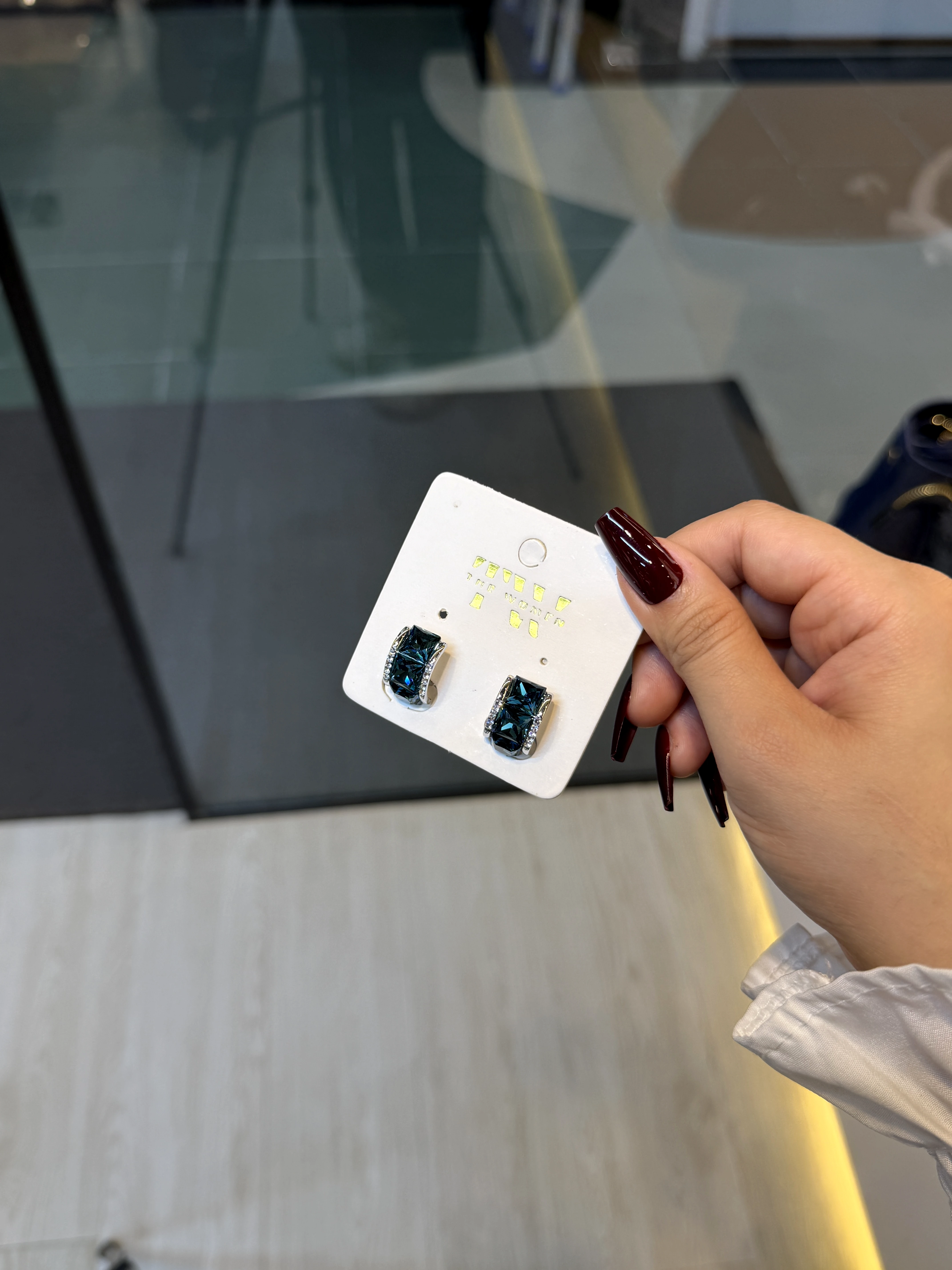 Premium Stone Earring - 1164422K666 (Midnight Blue)