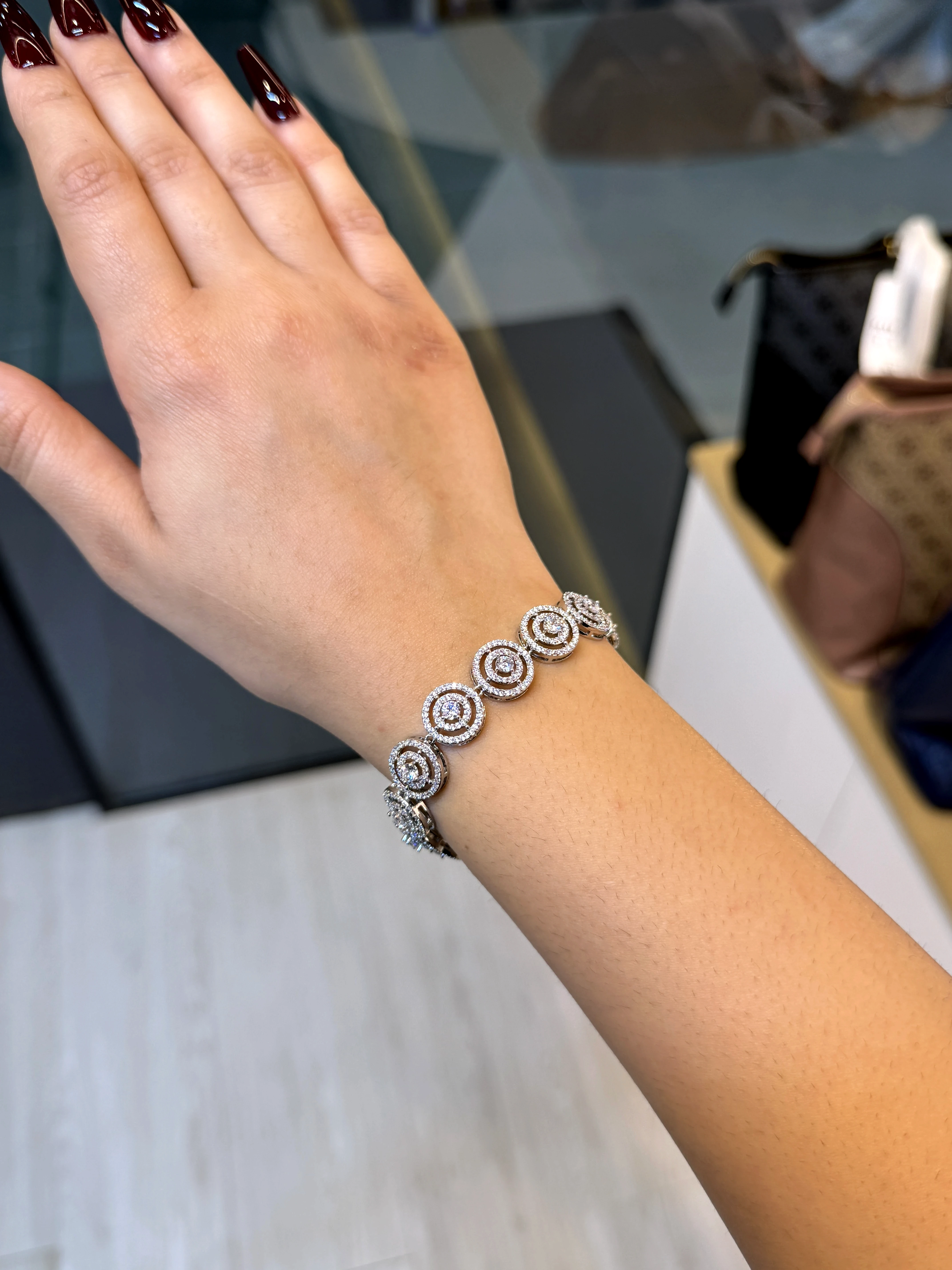 Premium Zircon Stone Bracelet - 9212748K811 (Silver)