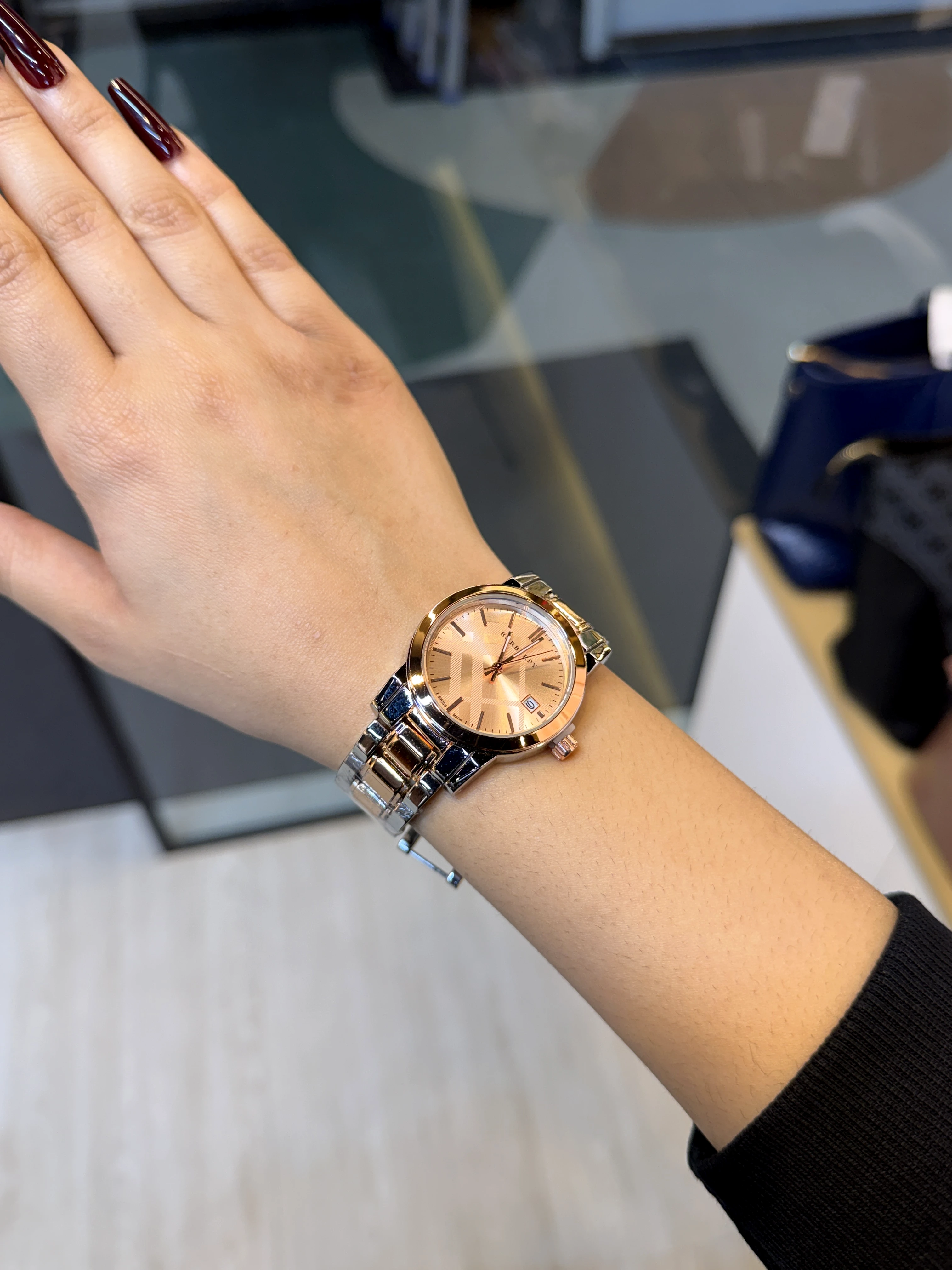 High-End Stainless Steel Watch BRB-002 (Rose/Silver)