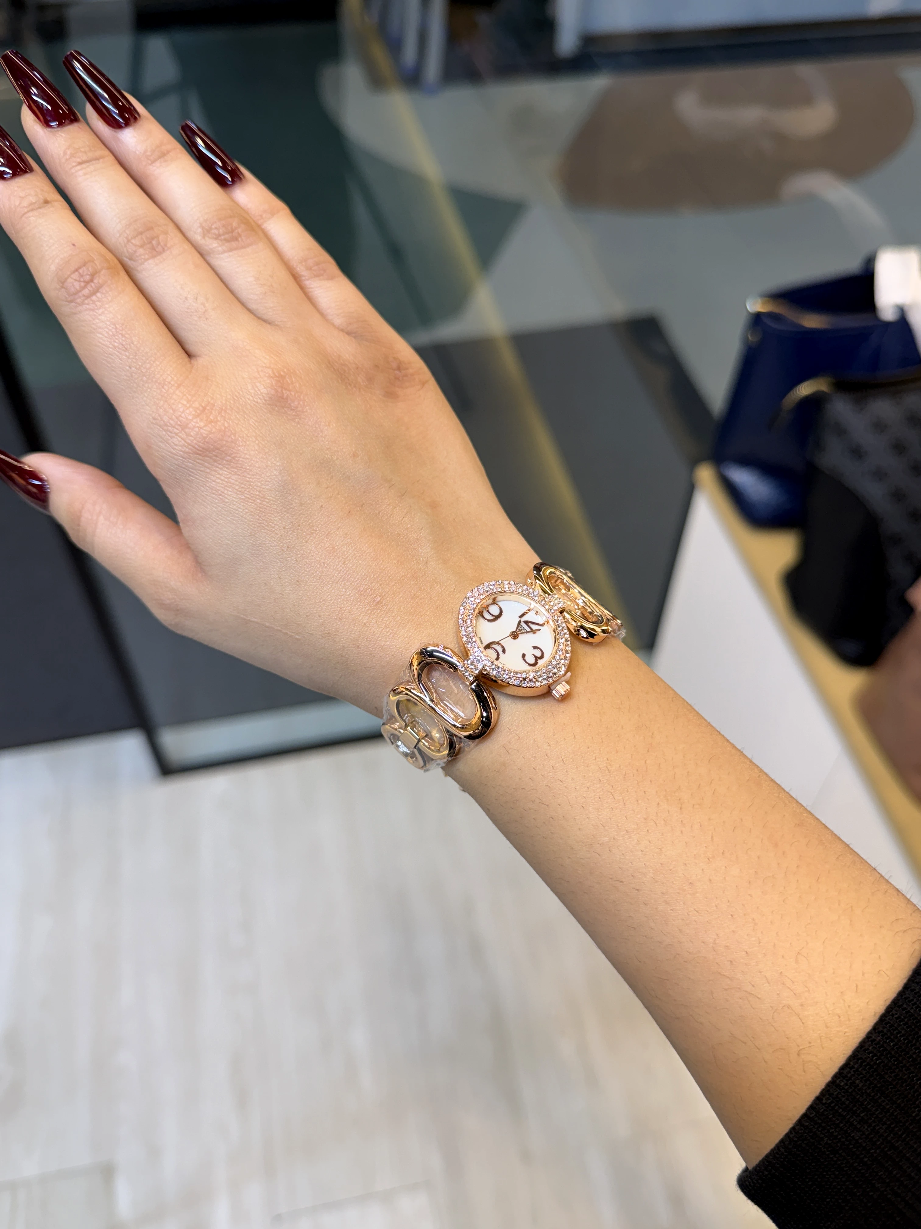 High-End Stainless Steel Watch TOT-002 (Rose/White)