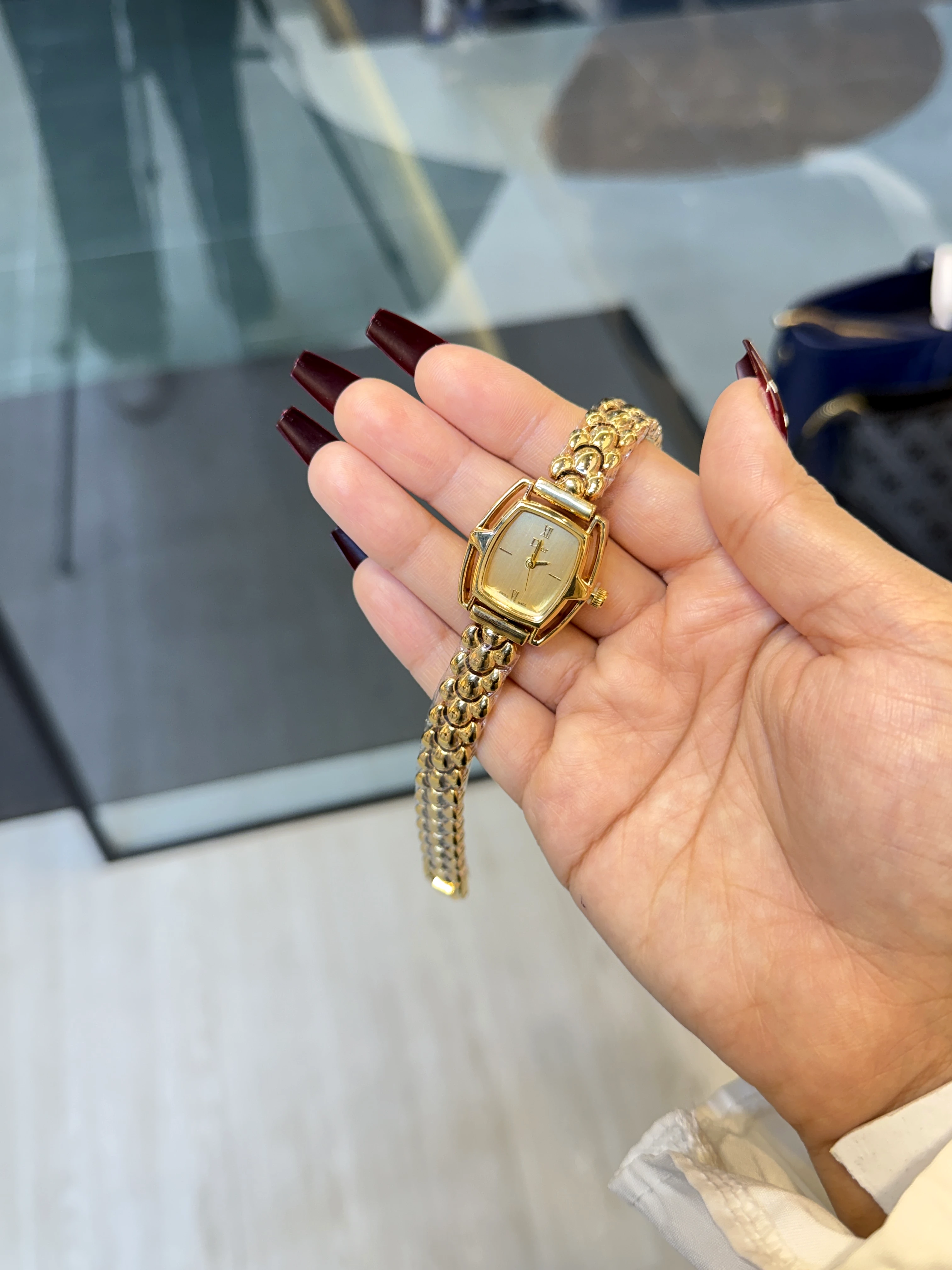 Premium Stainless Steel Watch CDR-002 (Golden)